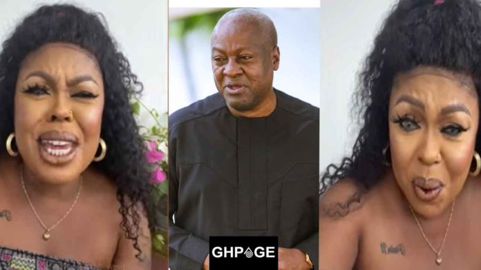 Afia Schwarzenegger and John Dramani Mahama