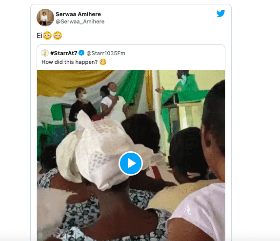 "Eiii" - Serwaa Amihere shouts after watching video of the Anglican priest kissing students