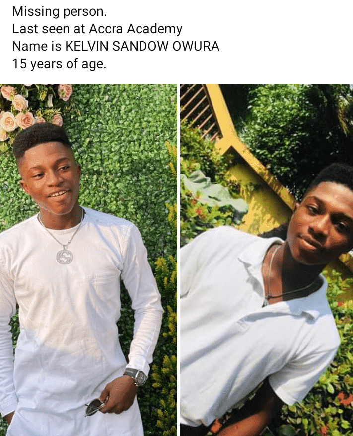 Hmmm; Another boy goes missing, he is 15-year-old.