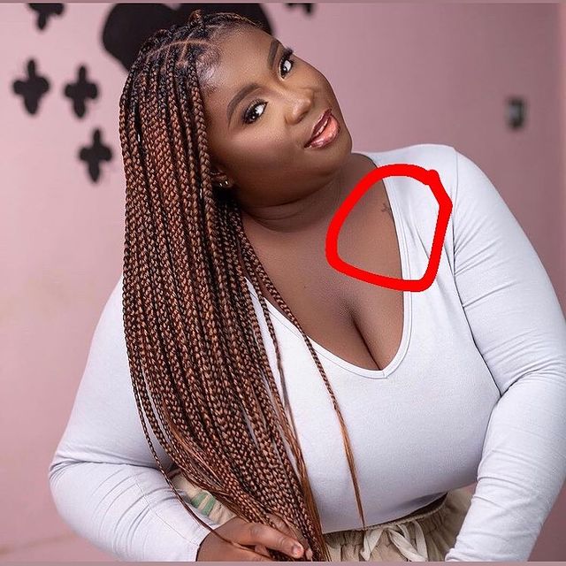 Maame Serwaa displays her new tattoo in new photos