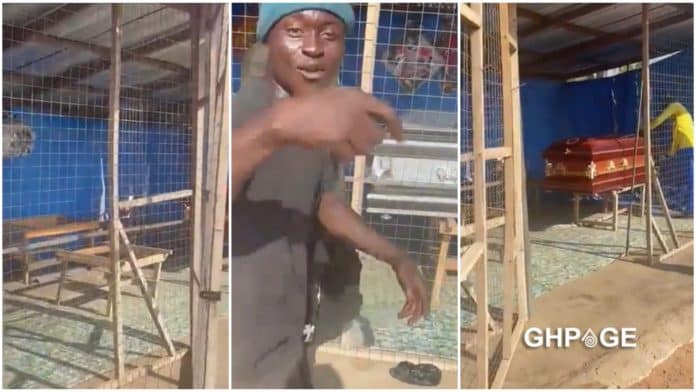 Shameless thieves break into a coffin shop to steal two coffins - Video
