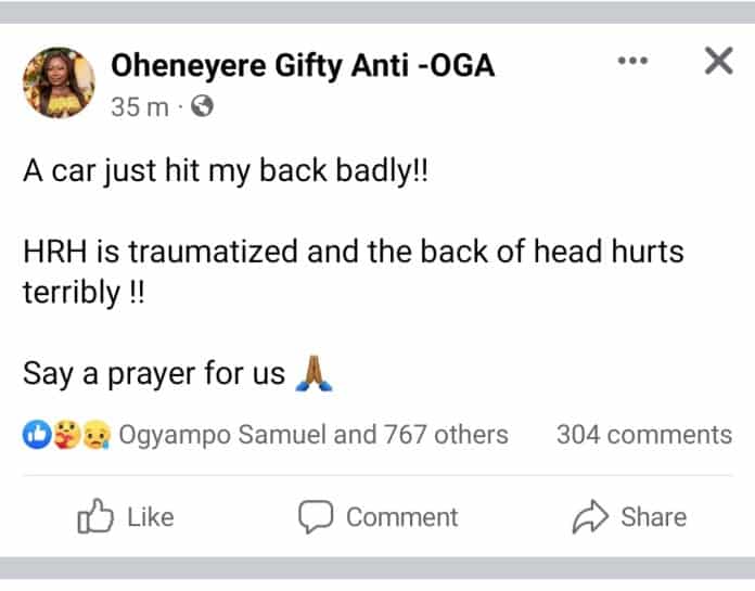 "My Daughter and I are doing well"- Gifty Anti gives update after their car accident yesterday