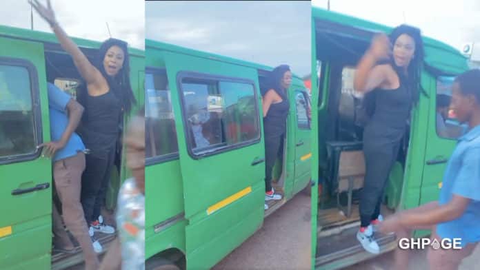 Michy spotted working as a Trotro mate