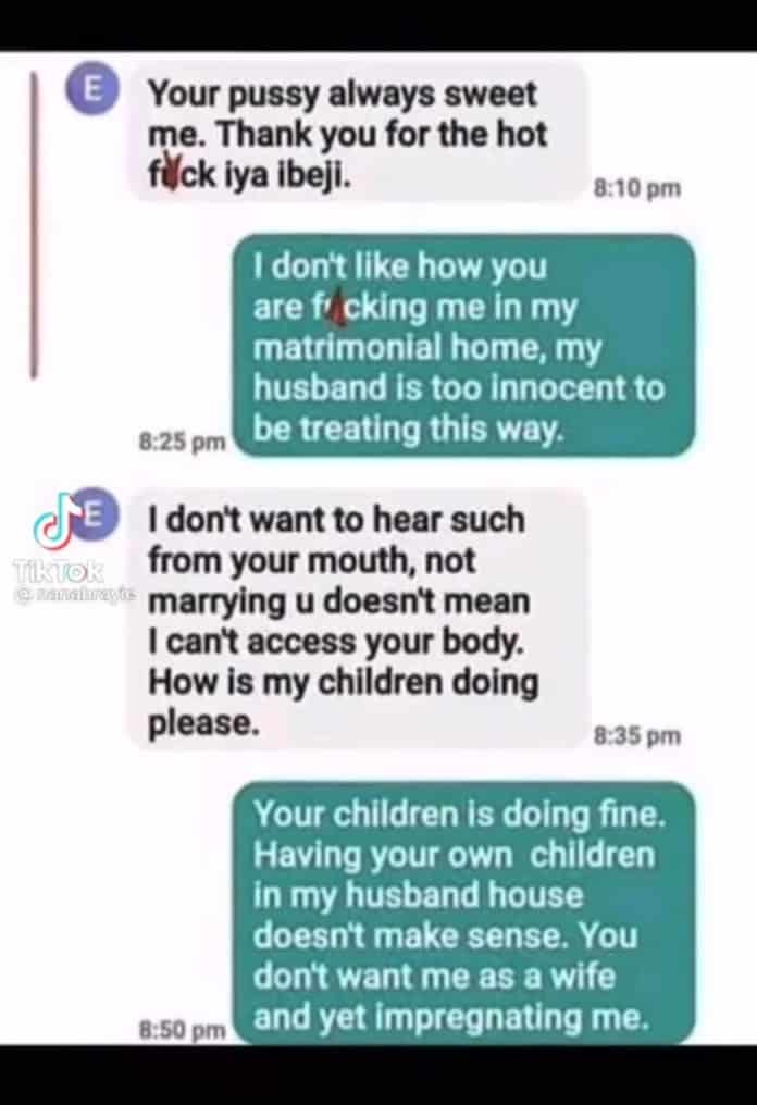 Secret affair between a married woman and her ex-boyfriend leaks - GhPage