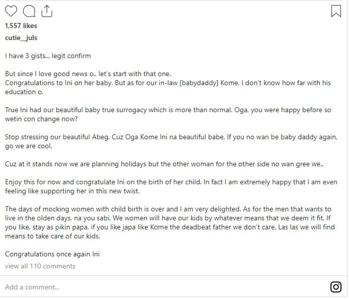 Details: Ini Edo welcomes first baby with a married man Details: Ini Edo welcomes first baby with a married man