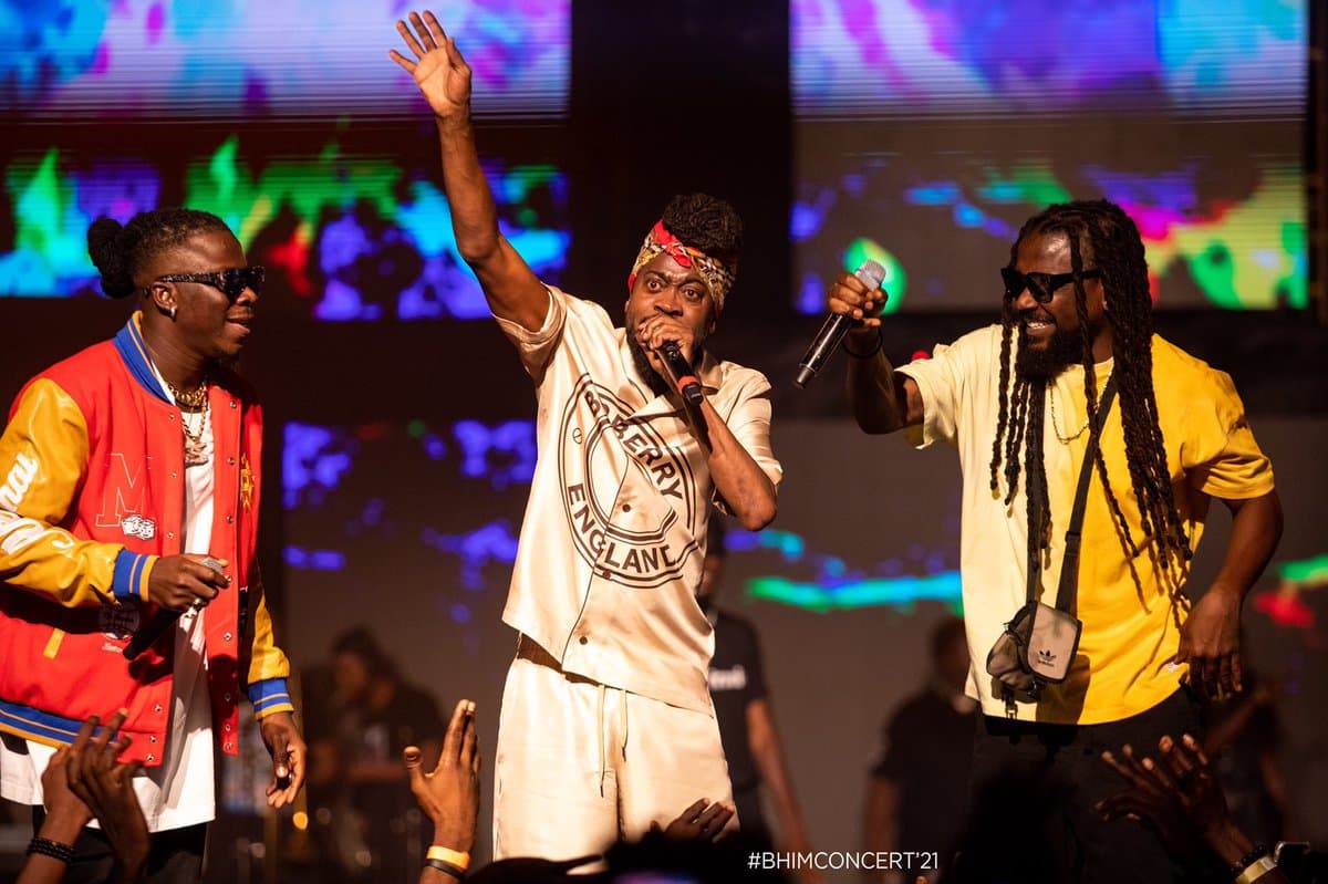 BHIM Concert: Epic moment as Samini joins Stonebwoy and Beenie Man on stage 
