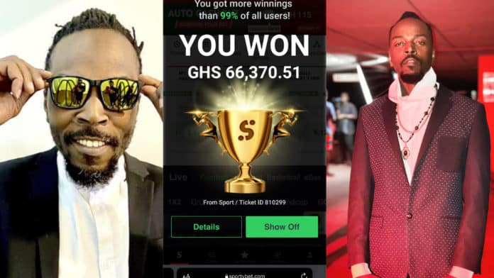 Kwaw Kese wins whopping GH¢66K in sports betting, promises to share regular odds 