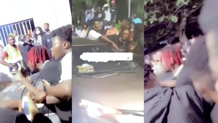Video of Shatta Wale's biggest fan, MadeInGhana being manhandled and prevented from entering event venue 