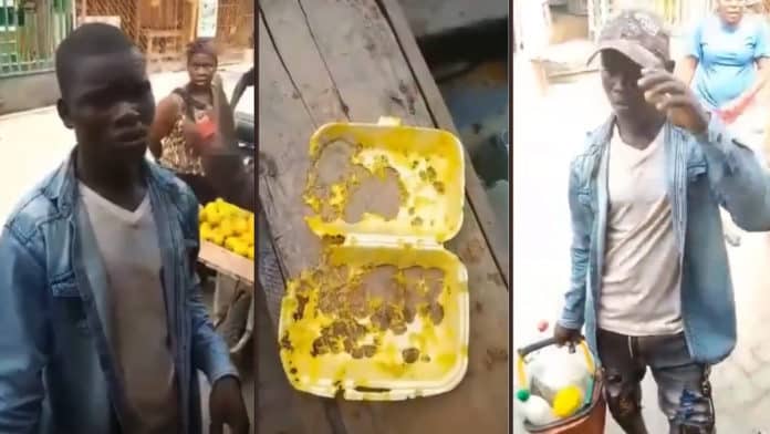 Man caught while selling corrosive substance disguised as medicine in traffic, forced to drink it