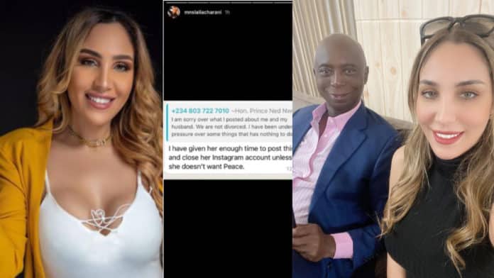 Revealed: Laila leaks alleged WhatsApp chat from ex-husband Ned Nwoko threatening her after breakup 