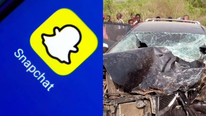 Shocker: Lady immediately shares Snapchat update right after surviving car crash that nearly took her life
