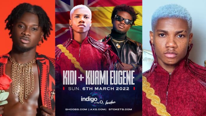 Kuami Eugene and KiDi to headline show at the famous 02 Arena in London 