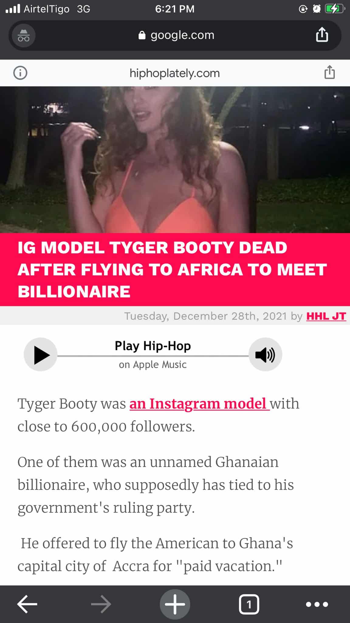 The Ghanaian billionaire who invited the dead American model is linked to the NPP government.