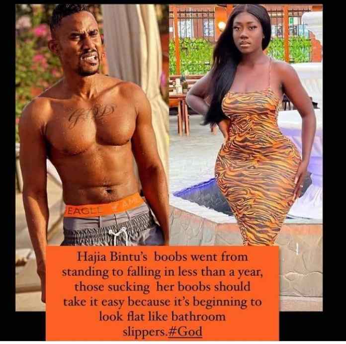 "Your br3ast are falling flat like bathroom slippers" – Ibrah One tells Hajia Bintu