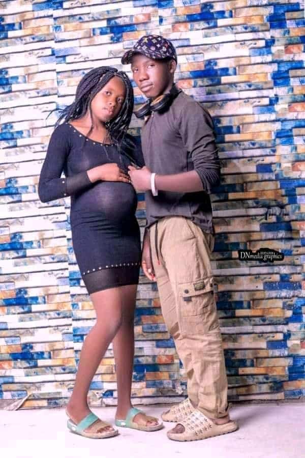 (Photos) 12-year-old boy impregnates and flaunts his 10-year-old girlfriend