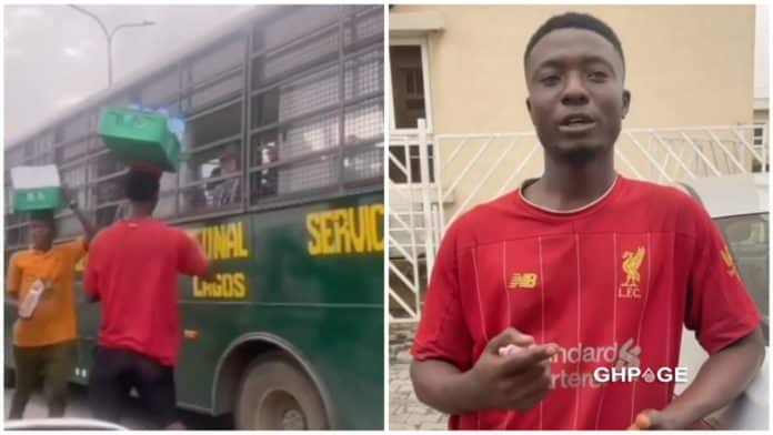 Awesome! Kindhearted street hawker selling sachete water gives all his money to hungry prisoners (Video)