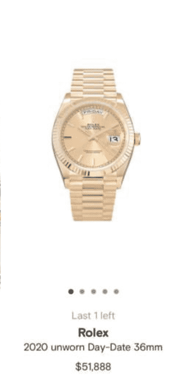 Rolex 2020 unworn Day-Date 36mm
