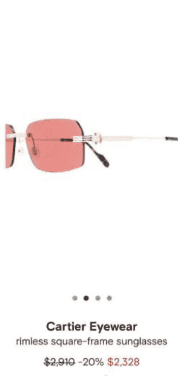 Cartier Eyewear rimless square-frame sunglasses