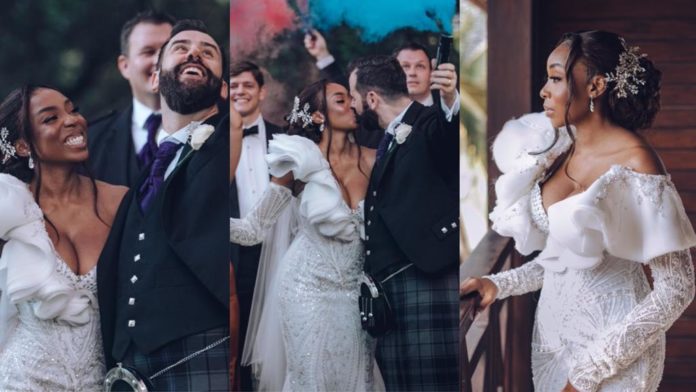 Colourful wedding photos of Scottish man who flew down to Accra to marry Ghanaian lady 