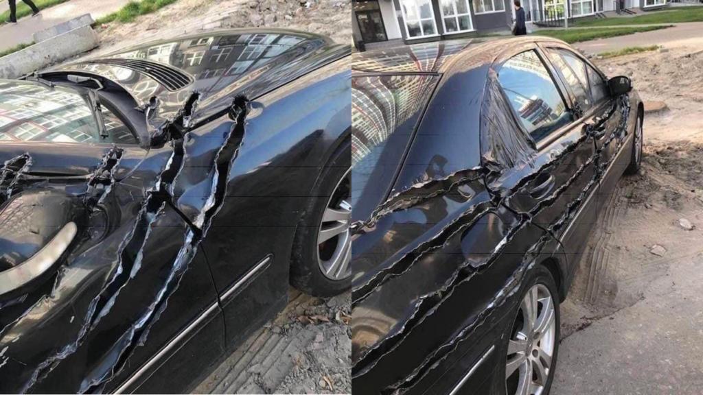 Jealous girlfriend keys her boyfriend's new car over cheating allegation
