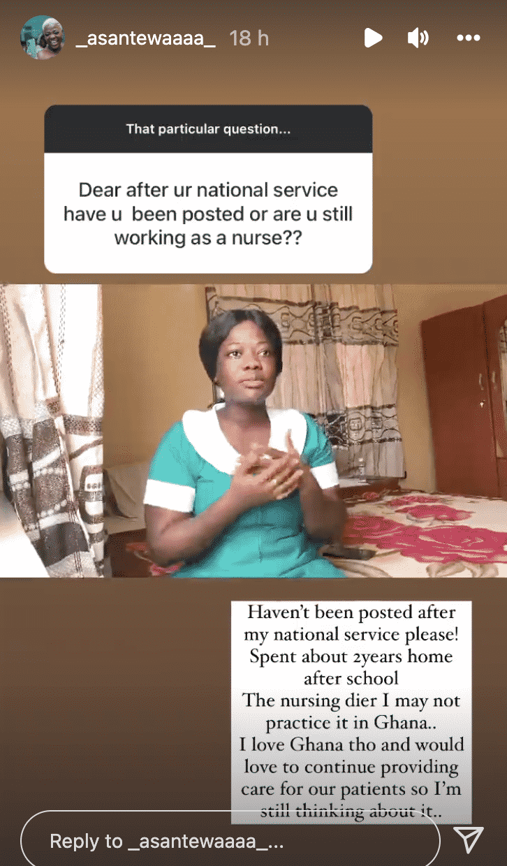 "I might not do my nursing work in Ghana"- Tiktok star Asantewaa reveals