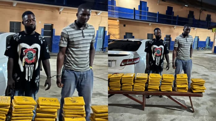 Koforidua: Two arrested for possession of 88 packets of suspected narcotics labelled 'MTN'