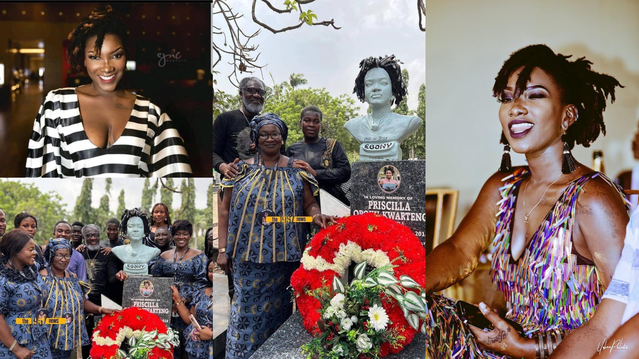 On this day, 4 years ago, Priscilla Opoku-Kwarteng popularly known as Ebony Reigns died; family visits resting place