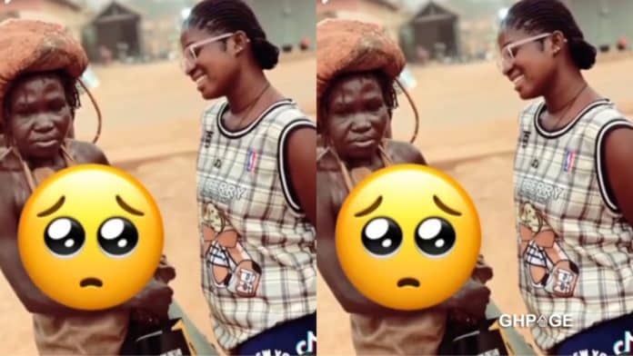 Beautiful lady shares a cute video having fun with her mentally challenged mum