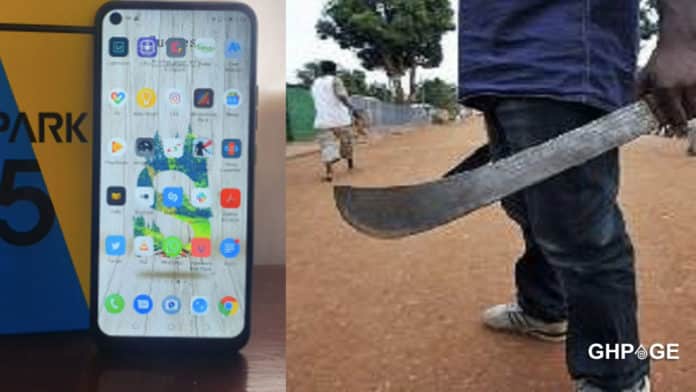 Machete wounds inflicted on man for refusing to surrender his Tecno phone