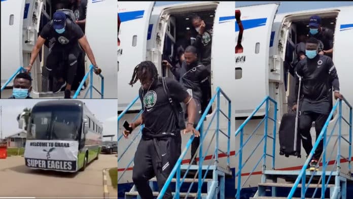 World Cup Playoff: Nigerian team touch down in Ghana, given special escort