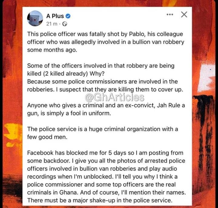 Kwame-A-Plus-on-police-bullion-van-robberies