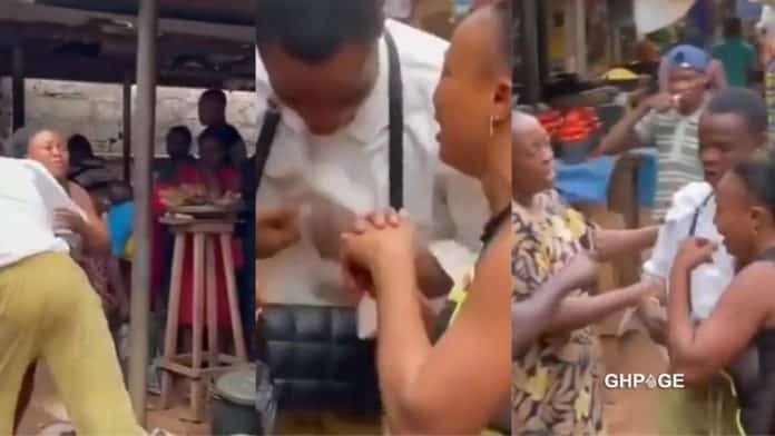 Lady cries & begs for help as her boyfriend takes back the clothes, shoes and chains he bought for her in the market