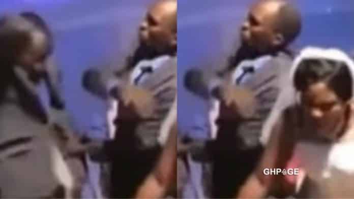 Jealous groom beats male wedding guest for tightly hugging his bride (Video)