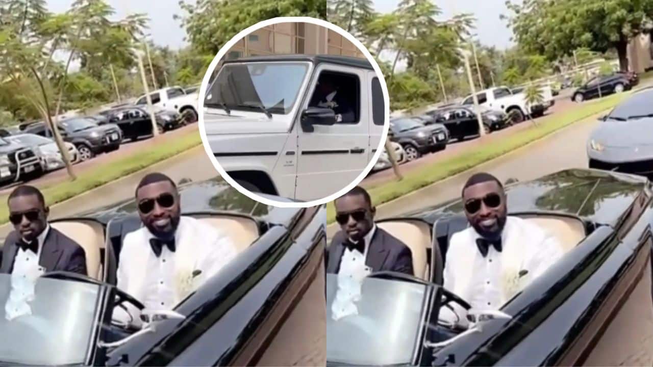 Kojo Jones attends his white wedding in style
