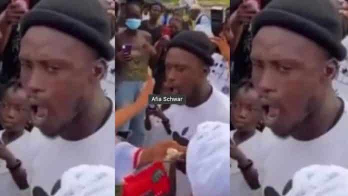 Kwesi, the young man slapped by Afia Schwar during her father's funeral finally speaks up