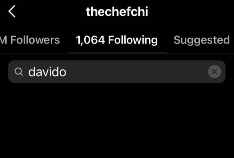 Davido And Chioma Unfollow Each Other On Instagram