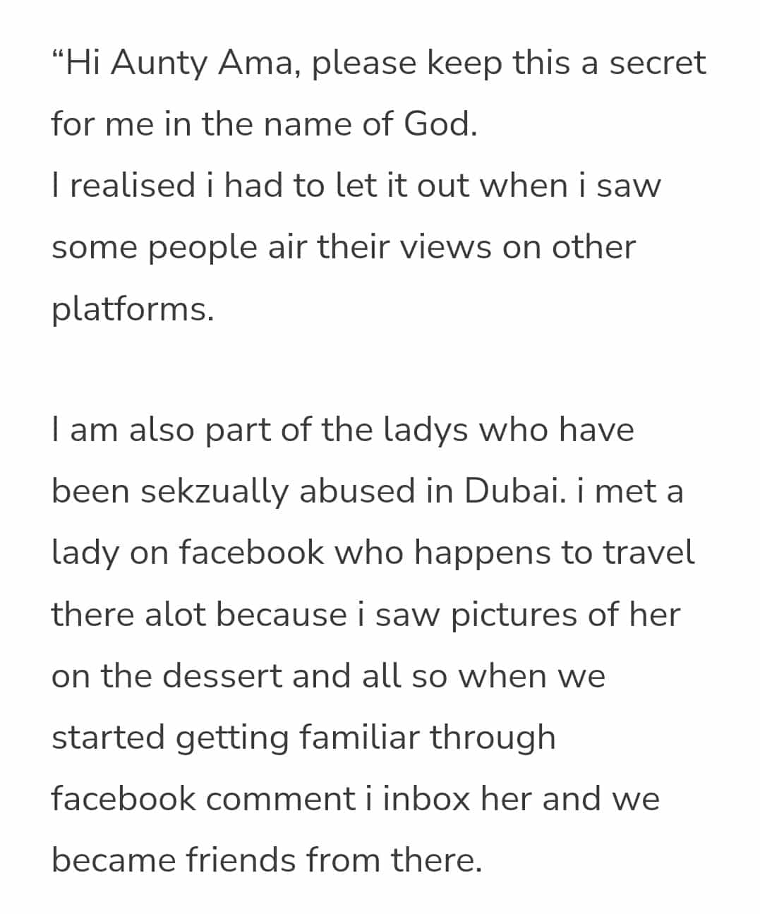 "I followed my friend to Dubai, i thought we were going to do business but we went to eat sh!t for $18,000"- Ghanaian lady cries