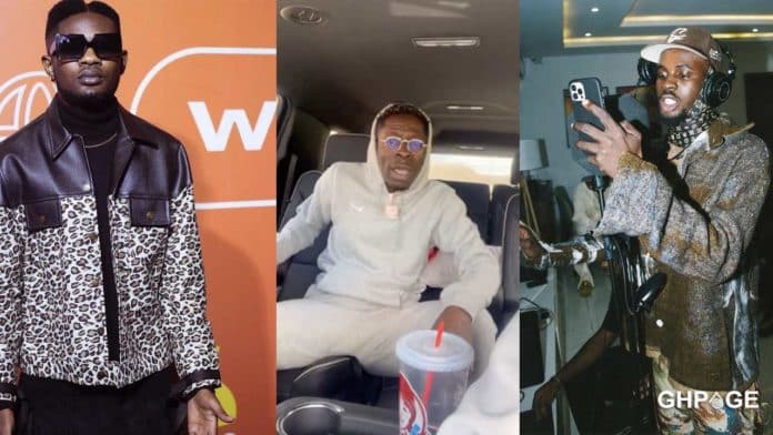 Grid images of LJ, Shatta Wale and Black Sherif