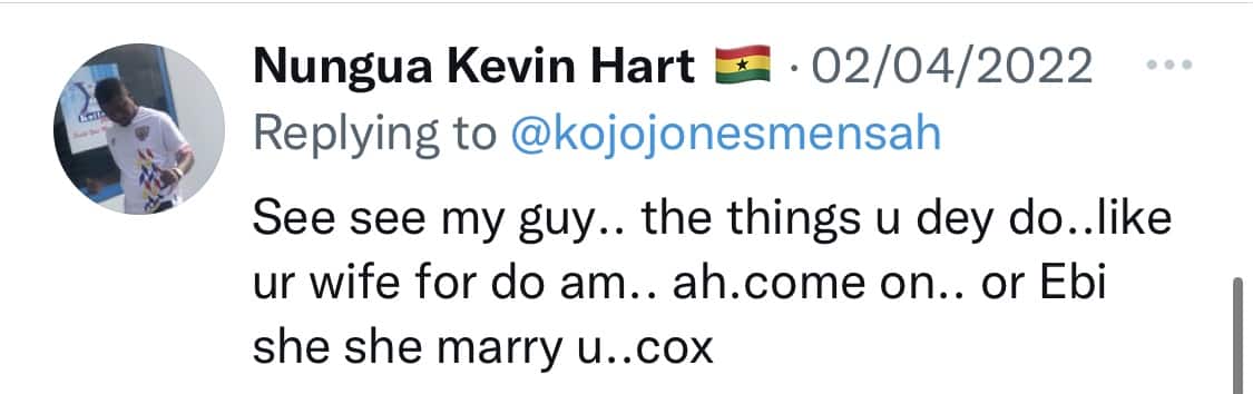 Man chides kojo jones over wedding pictures