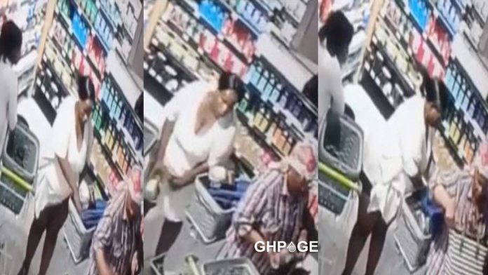 3 women shoplifting items at a supermarket
