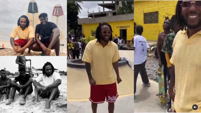 First video and photos of Kendrick Lamar having good time in Ghana