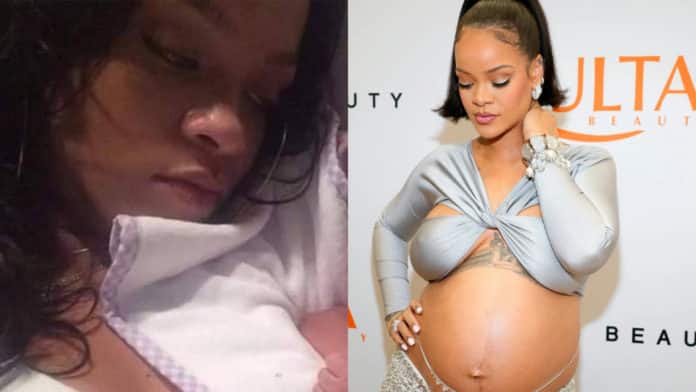 Rihanna reveals baby boy's face for the first time