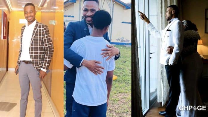 Kofi Adomah hugs son