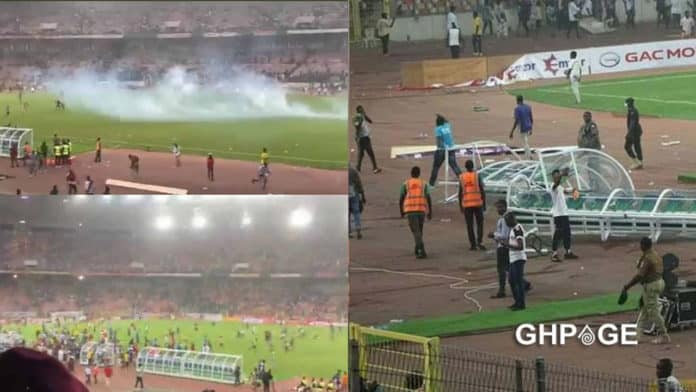 Nigeria stadium violence 2022 World Cup qualifier.