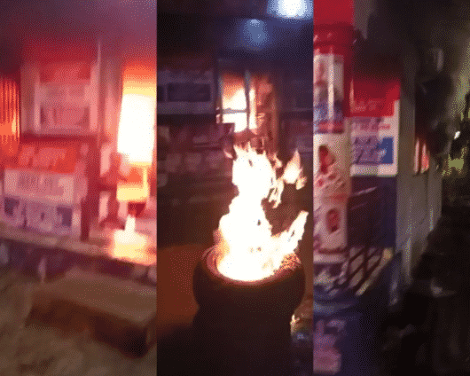 Aowin: Angry NPP supporters burn down party office