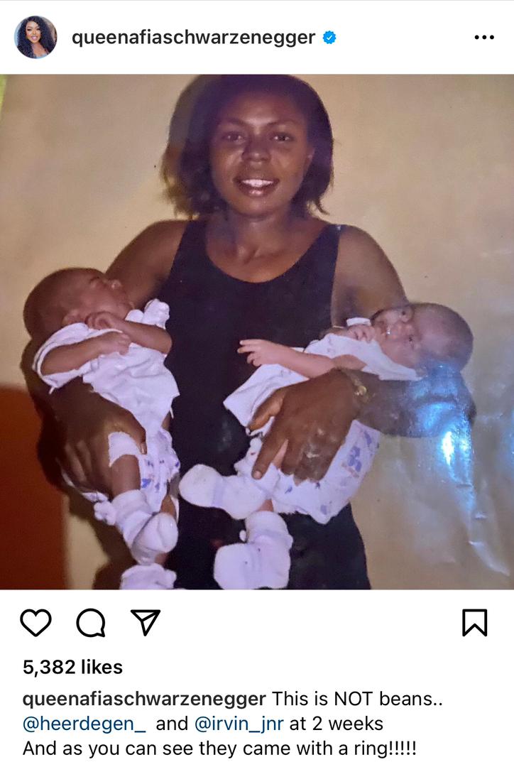 Afia Schwar twin babies