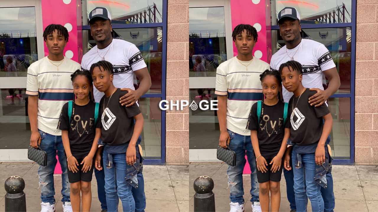 Asamoah Gyan shares adorable pictures with his children