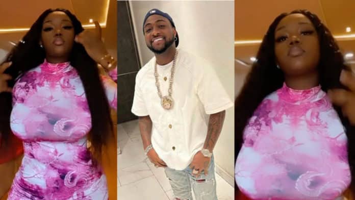 Davido's reaction as Chioma flaunts her curves in new video