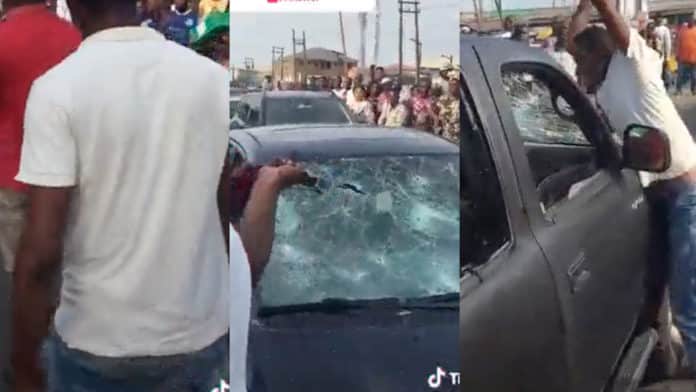 Two angry drivers smash each other's cars over slight disagreement