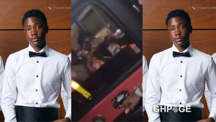 Video of Cheddar's son giving out money in East Legon after GIS prom